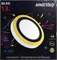 Светильник светодиодный накладной с подсветкой Smartbuy DLB LED 220В 13Вт 6500К IP20 Круг картинка 